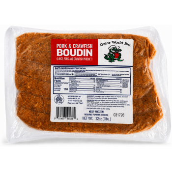 Gator World pork and crawfish boudin 2 lb Louisiana Cajun sausage