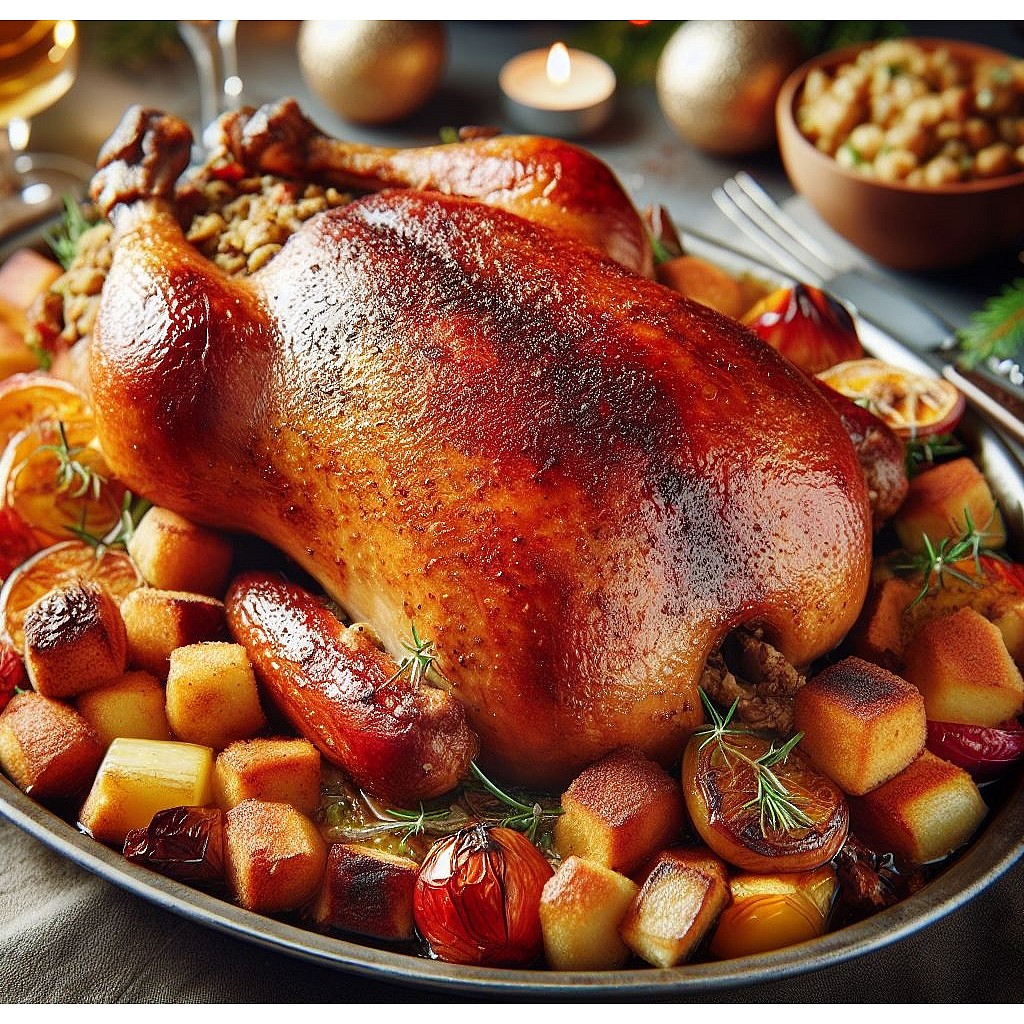 Whole Stuffed Duck with Country Sausage - 73149511503