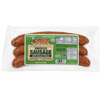 Tony Chachere’s Green Onion Smoked Sausage 12 oz Cajun sausage links