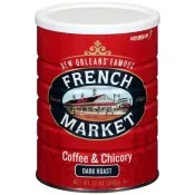 French Market Dark Roast Chicory Coffee Red Can French Market Dark Roast Chicory Coffee Red Can