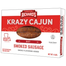 Richard's Hot Smoked Sausage 4 lb