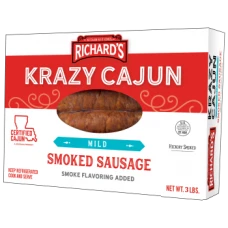 Krazy Cajun Mild Smoked Sausage 3 lb